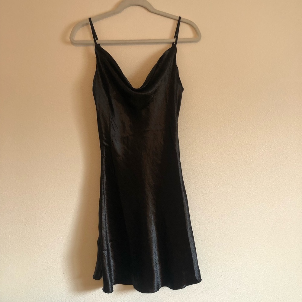 TCEC Cowl-Neck Slip Mini Dress